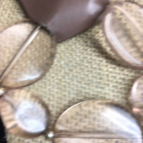 Kayla Bracelet Earrings Translucent Beige Chunky Silver Stretch Organic BoHo - Picture 2 of 4